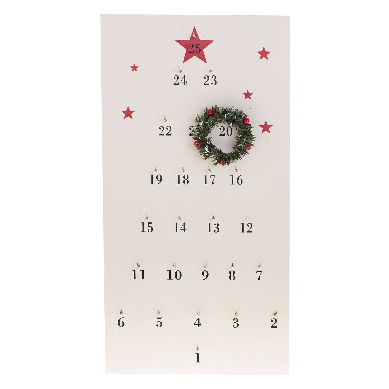 Fééric Lights & Christmas - Calendrier de l'Avent Pancarte - H. 51 cm - Blanc - Féérie Lights & Christmas