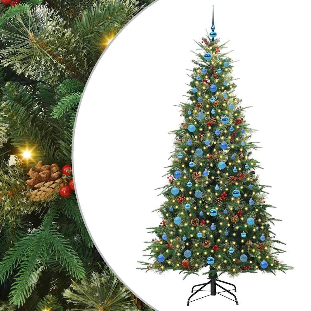 Sapin de Noël | Arbre de Noël Artificiel à Branches Articulées Vert 210 cm Maison Chic - Image 1