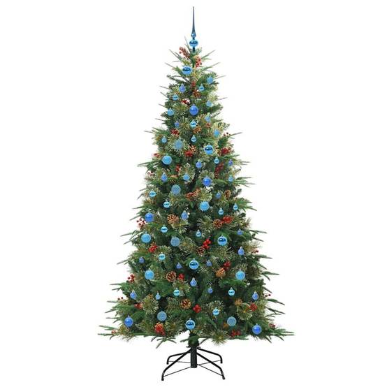 Sapin de Noël | Arbre de Noël Artificiel à Branches Articulées Vert 210 cm Maison Chic - Image 4