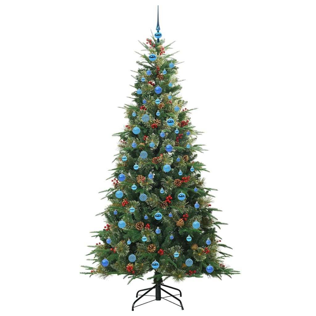 Sapin de Noël | Arbre de Noël Artificiel à Branches Articulées Vert 210 cm Maison Chic - Image 4