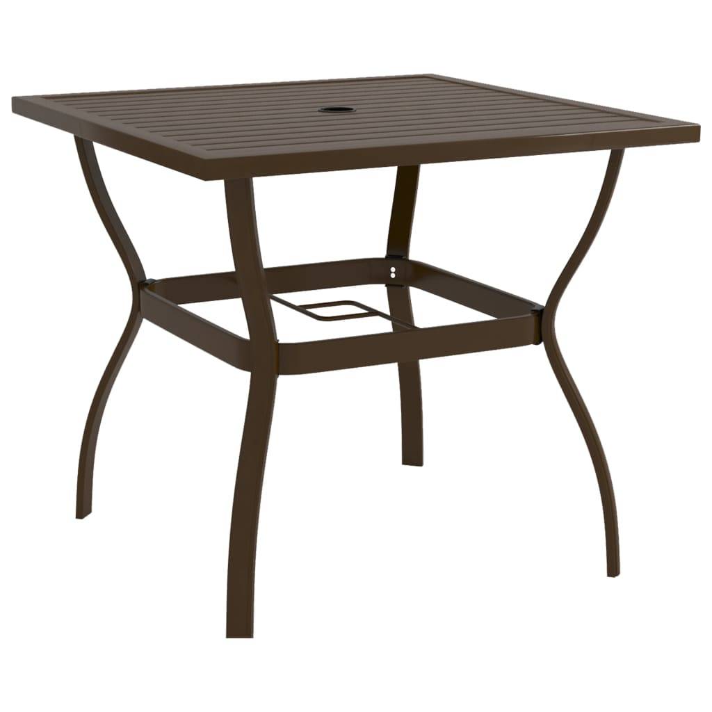 PANGIVO - Table de jardin Marron Acier 81,5x81,5x72 cm - PANGIVO - Image 1