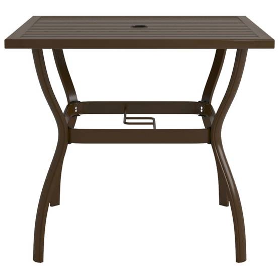 PANGIVO - Table de jardin Marron Acier 81,5x81,5x72 cm - PANGIVO - Image 2