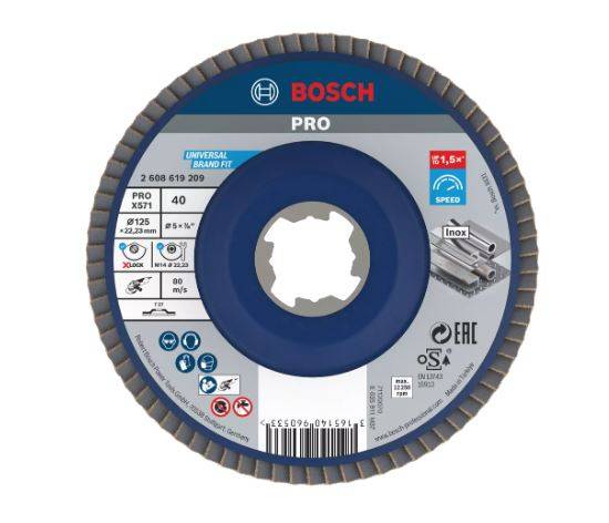 Bosch - Plateau à lamelles X-LOCK X571 best for metal G40 - BOSCH - 2608619209 - Image 1
