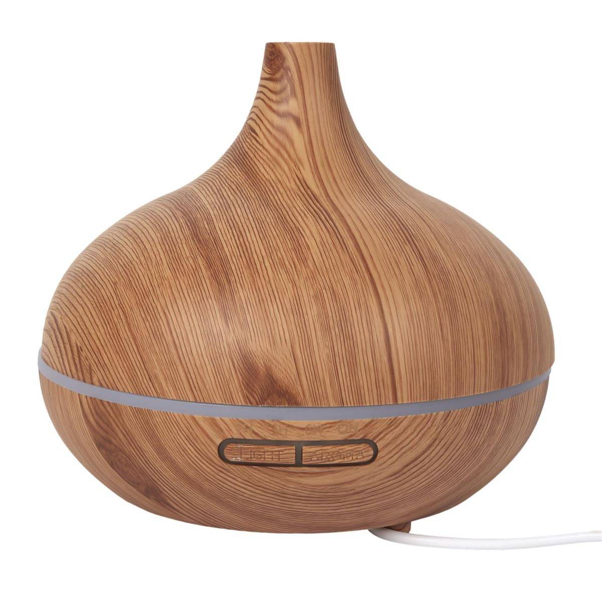 Diffuseur d'Huile Essentiel LED avec Finition Bois, Ambiance Parfumée et Élégante pour Maison - GIMAR