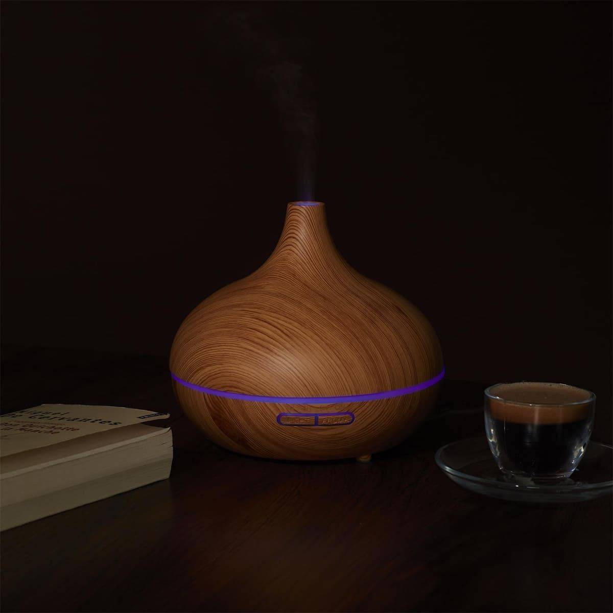 Diffuseur d'Huile Essentiel LED avec Finition Bois, Ambiance Parfumée et Élégante pour Maison - GIMAR - Image 3