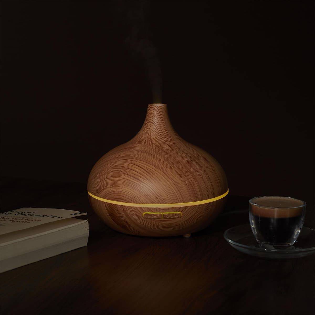 Diffuseur d'Huile Essentiel LED avec Finition Bois, Ambiance Parfumée et Élégante pour Maison - GIMAR - Image 7
