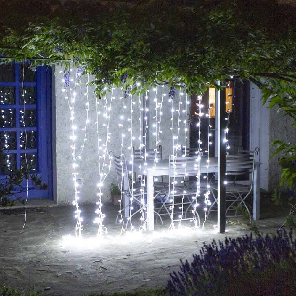 Rideau lumineux électrique à LED 200 x 300 Blanc - Image 2
