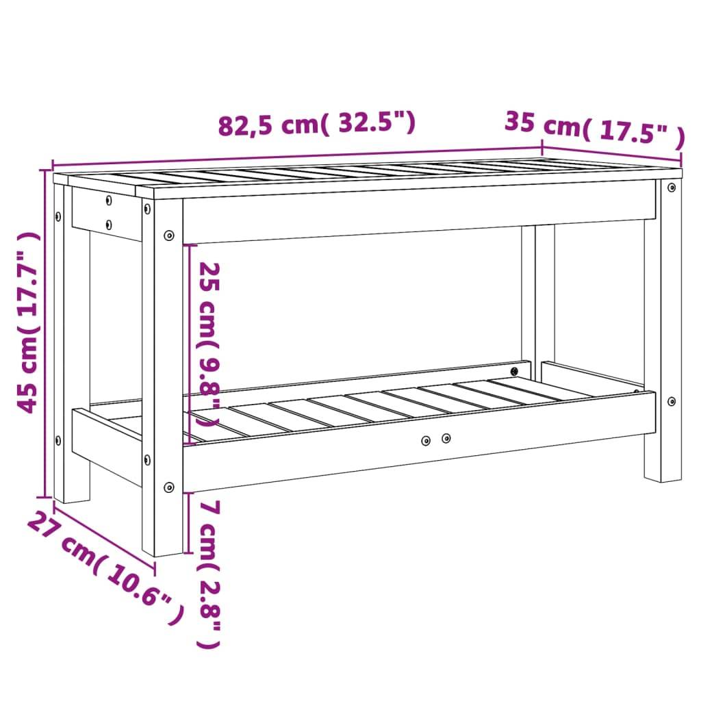 Maison Chic - Banc de jardin - Banc d'extérieur - Banquette 82,5x35x45 cm bois massif Douglas - Image 9