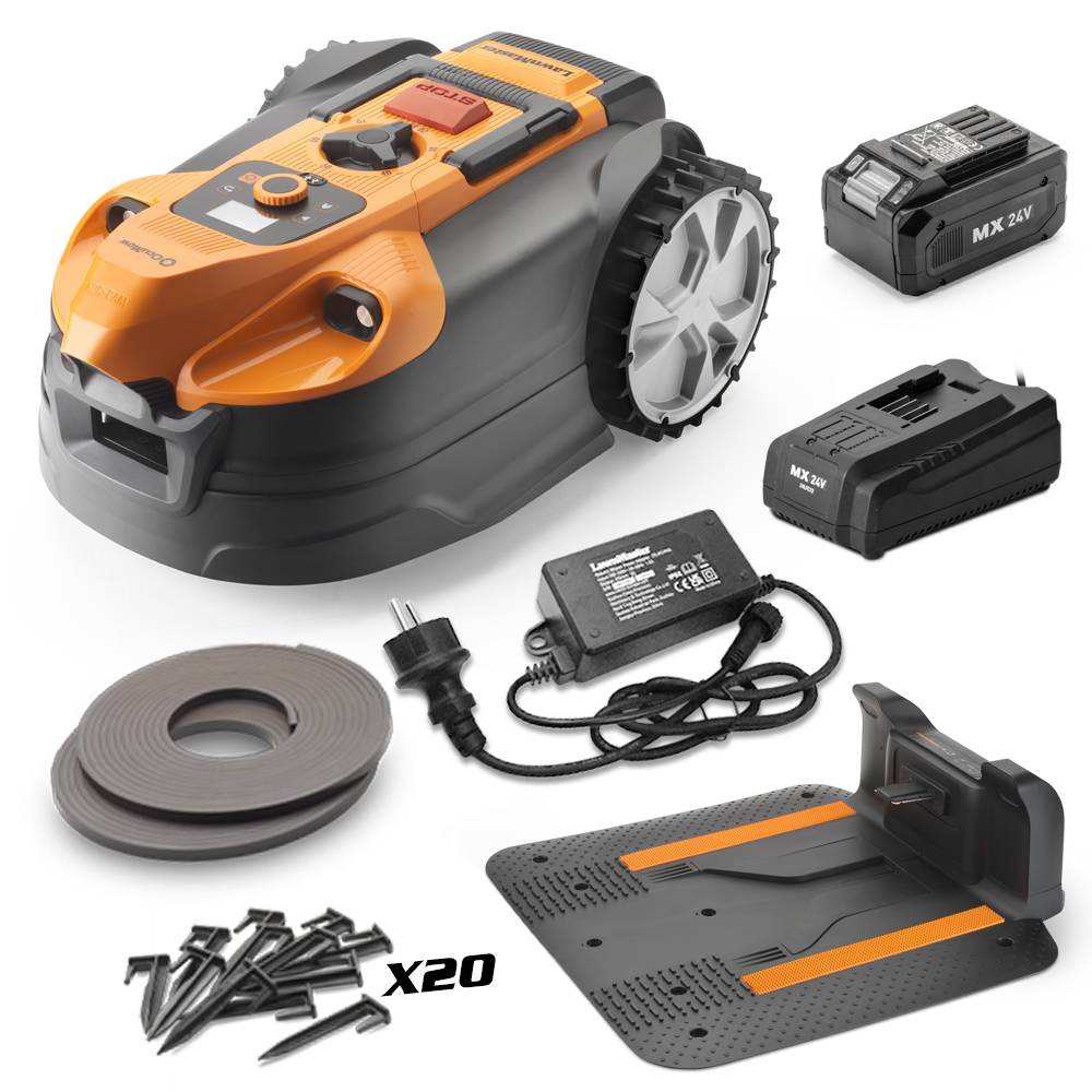 Lawn Master - Robot tondeuse autonome 24V sans fil périmétrique avec station de charge - Max 500m²