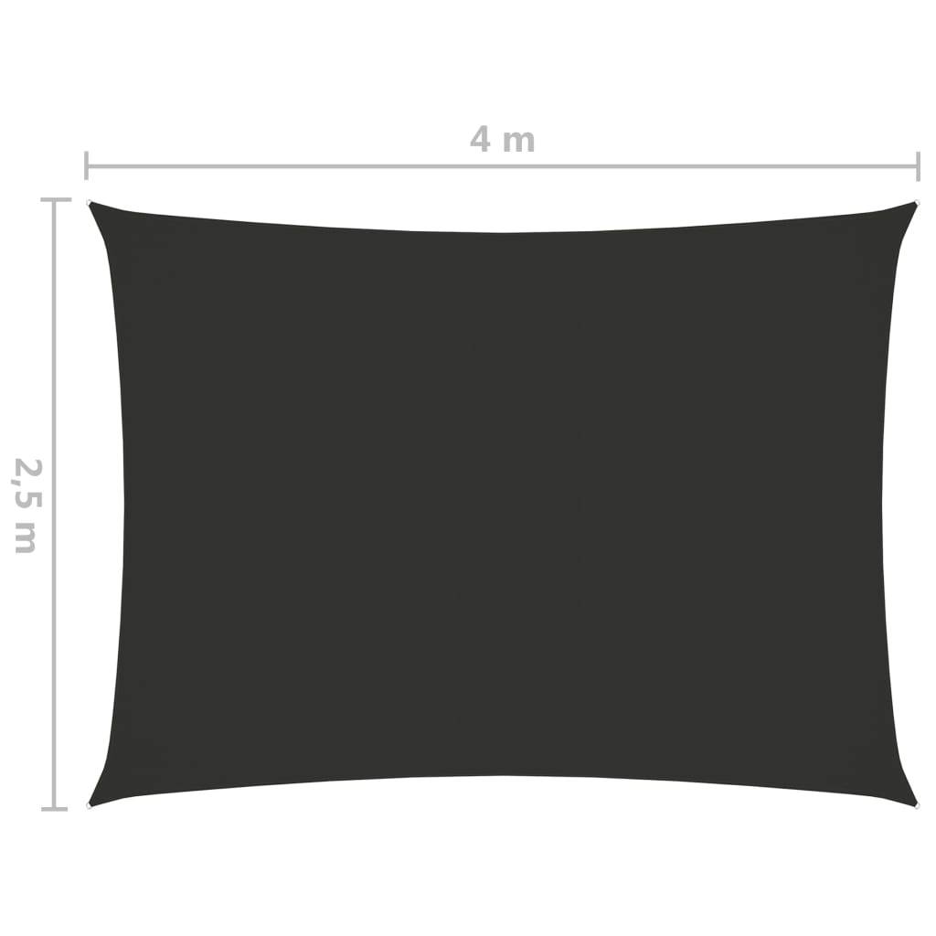 Helloshop26 - Voile d'ombrage parasol tissu oxford rectangulaire 2,5 x 4 m anthracite - Image 6