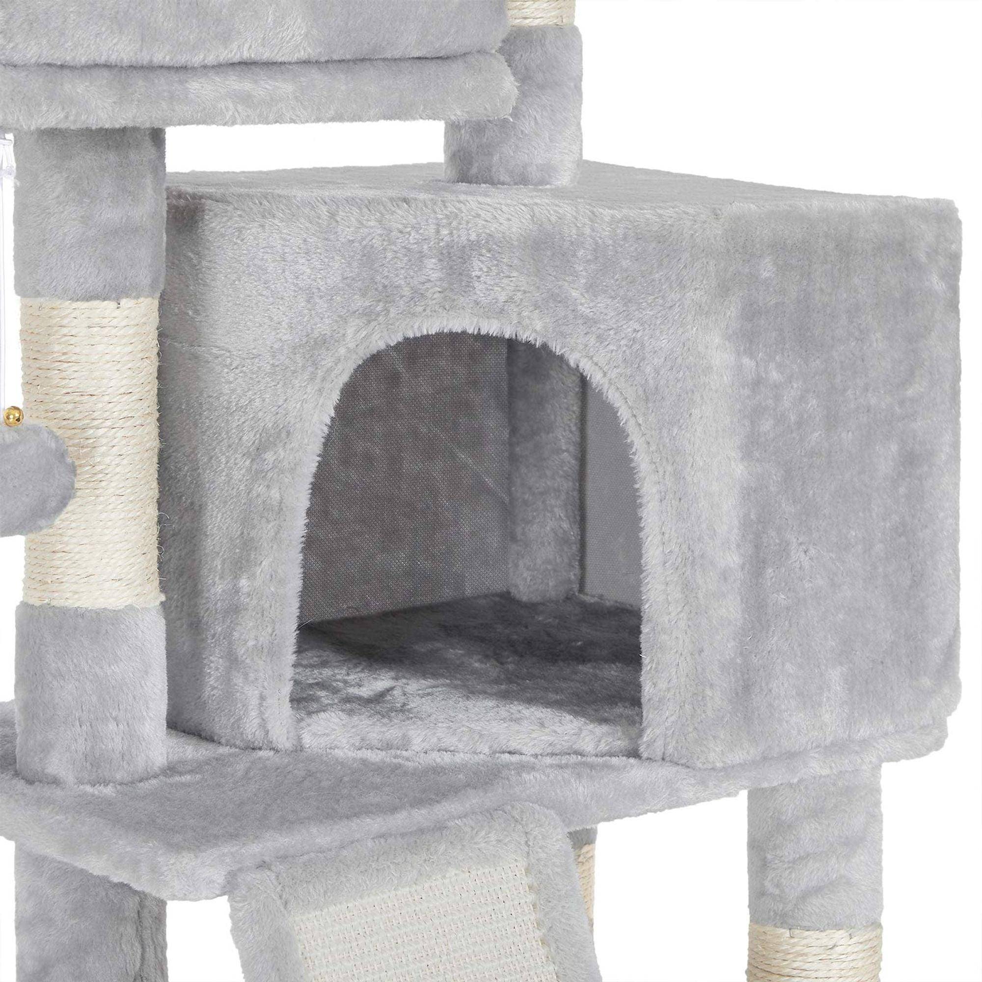 Arbre à chat tour poteaux à gratter 115 cm gris clair - Image 3