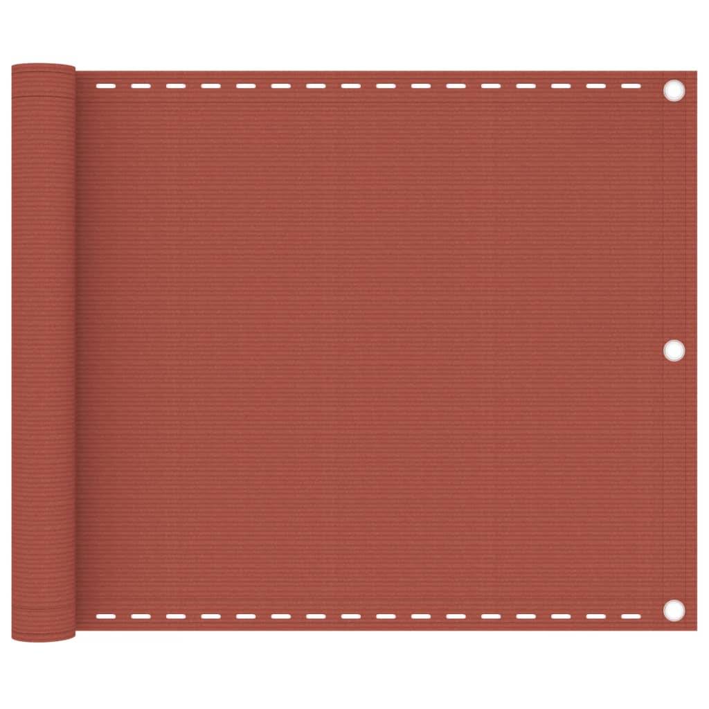 Helloshop26 - Écran de balcon brise pare vue protection confidentialité 75 x 300 cm PEHD terre cuite - Image 1