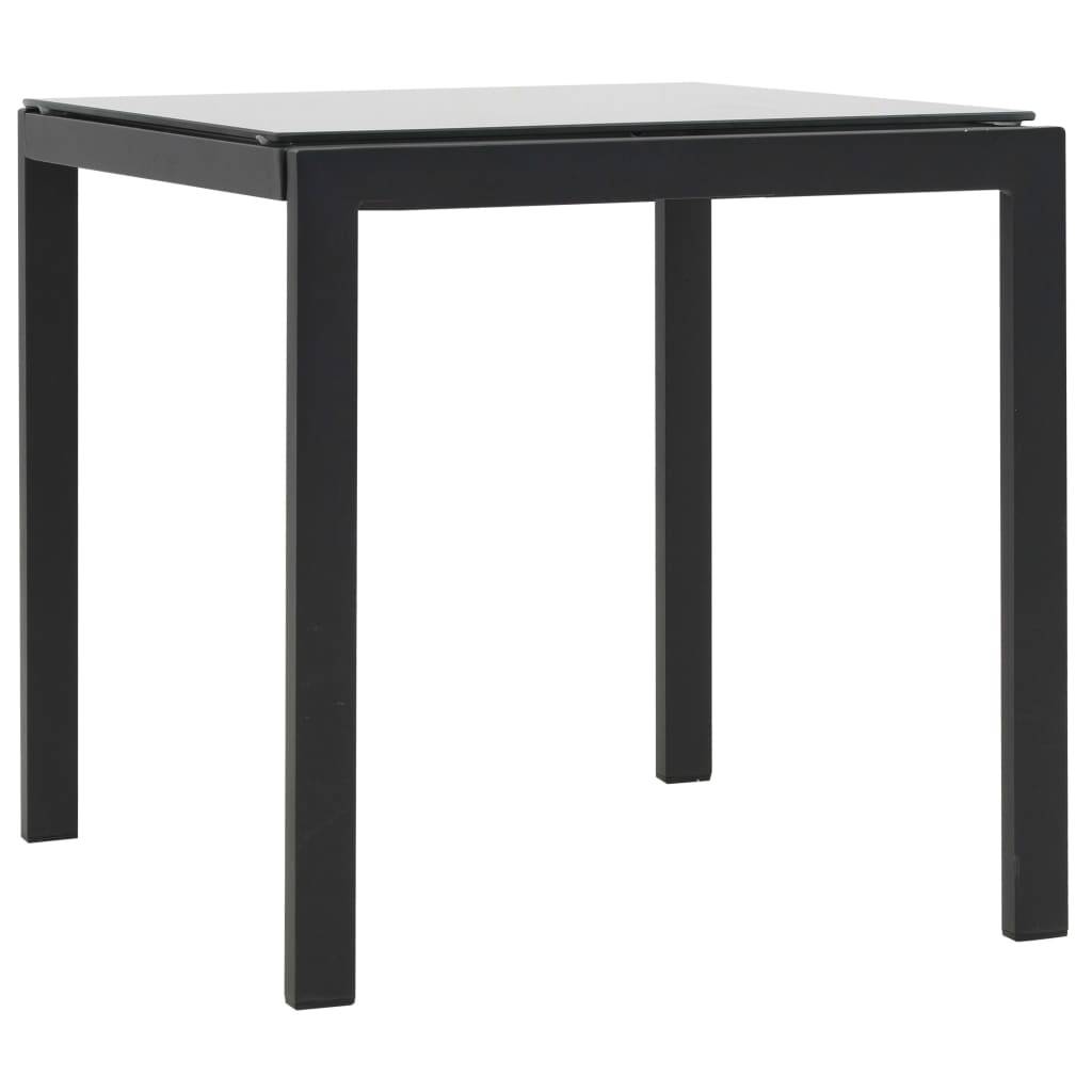 Helloshop26 - Lot de 2 transats chaise longue bain de soleil lit de jardin terrasse meuble d'extérieur et table résine tressée et textilène noir - Image 3