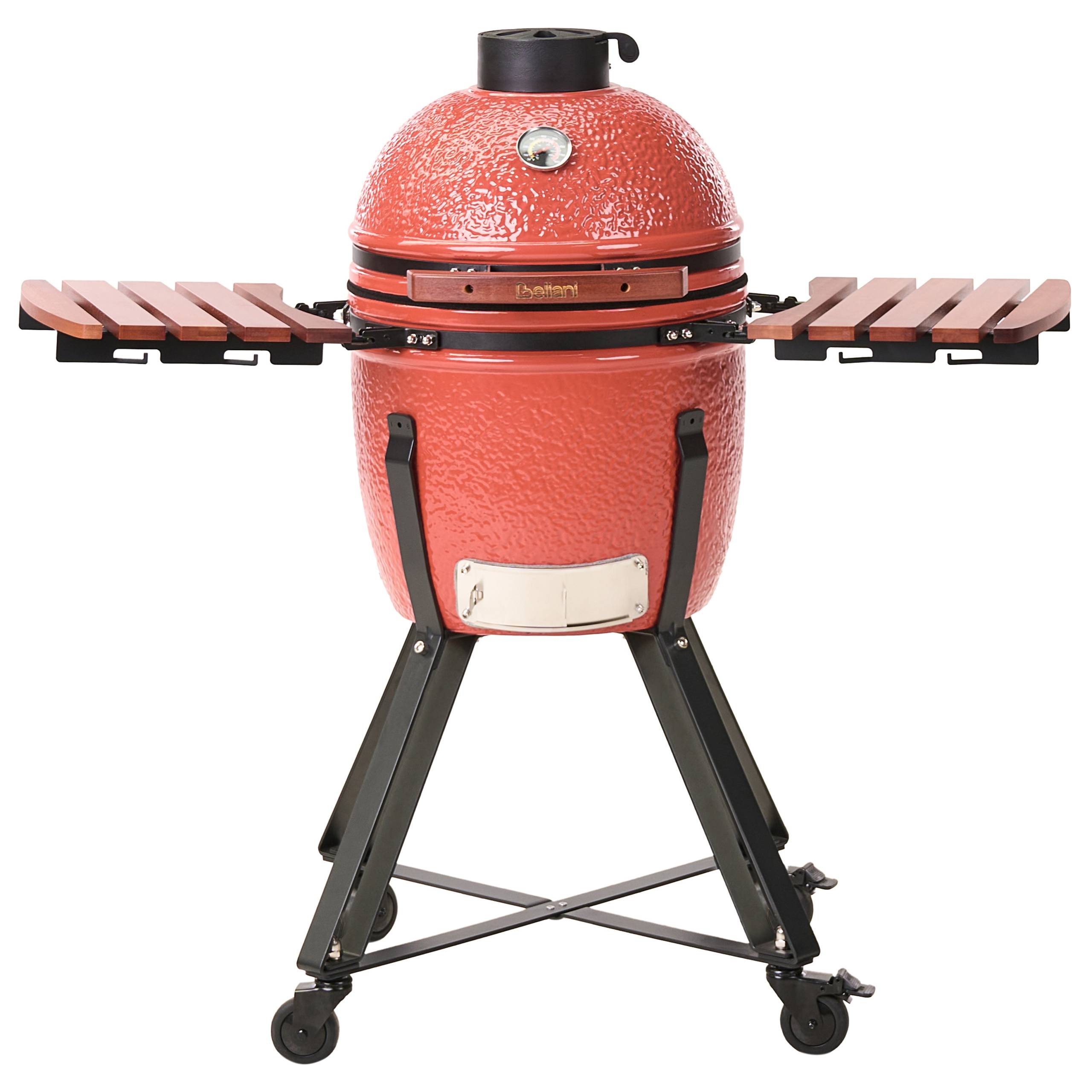 Beliani - Gril à charbon de bois Céramique Rouge KAMADO - 111x53x112- Beliani - Image 7
