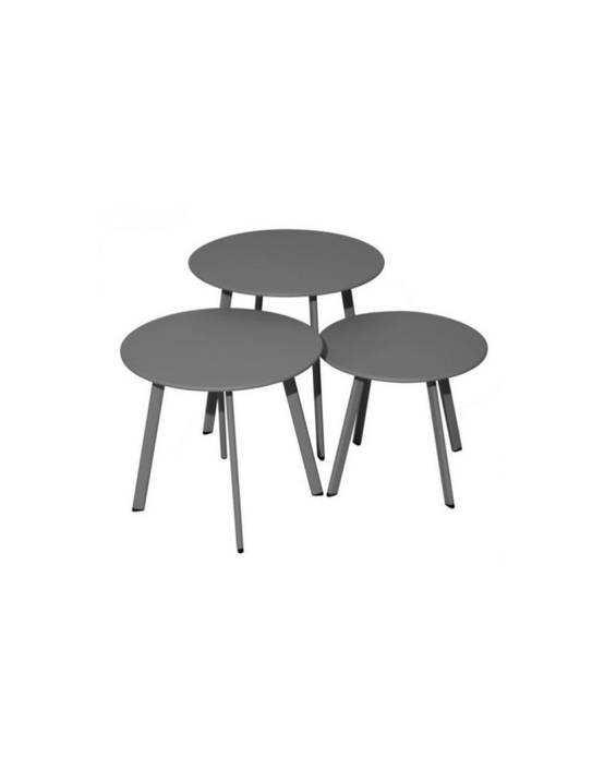 Proloisirs - 1 Table Massai Diam. 50 X H 43cm - Graphite - Image 1
