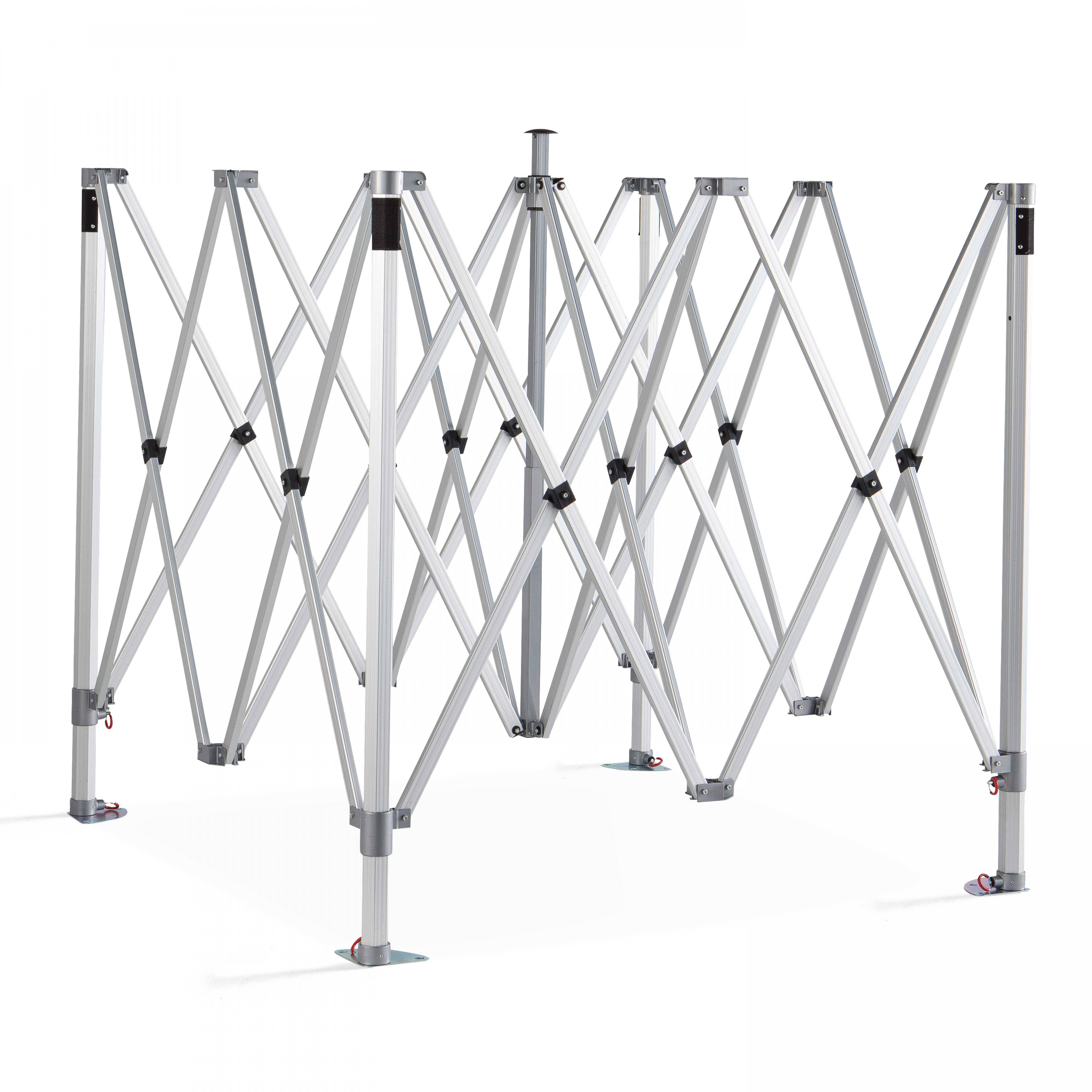 Oviala - Tente pliante M2 en aluminium 3x3m 480g/m² 50mm gris PRO 50 - Oviala - Image 3