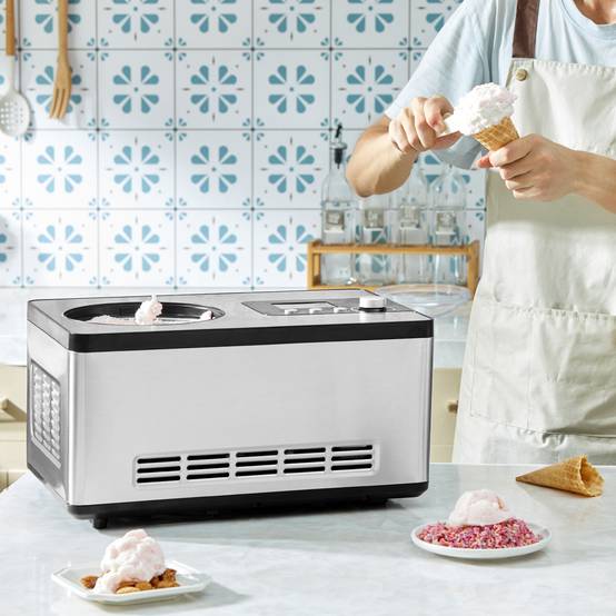 VEVOR Sorbetière Automatique Professionnelle 2 L 180 W, Ecran LCD, Préparation Rapide sans Pré-congélation. - Image 8
