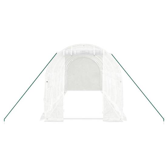 Serre de jardin 12m² - Serre de culture avec cadre en acier blanc 6x2x2 m MAISON CHIC - Image 4