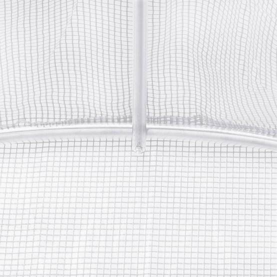 Serre de jardin 12m² - Serre de culture avec cadre en acier blanc 6x2x2 m MAISON CHIC - Image 9