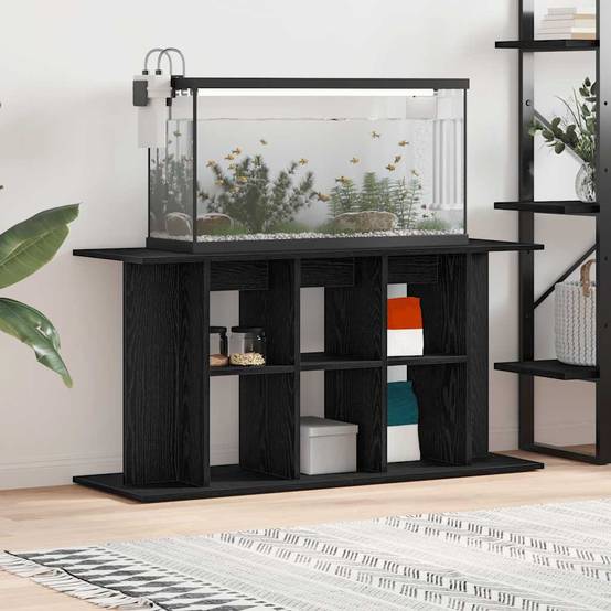 Meuble pour aquarium extra large Chêne Noir 120x40x60 cm avec Étagères - ComfortXL Outdoor Living - Image 1