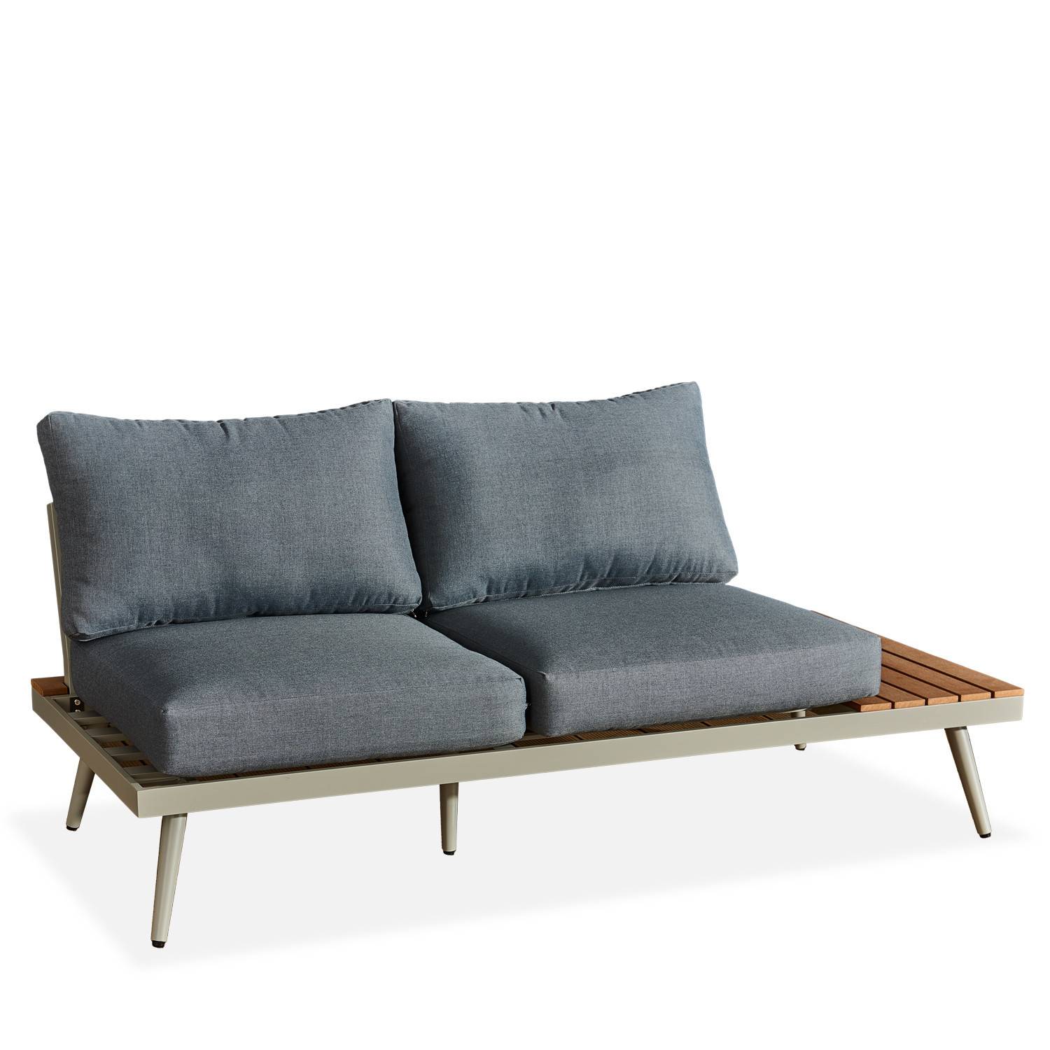 Autre - Salon de jardin angle en aluminium -design scandinave - BAHIA - Image 6