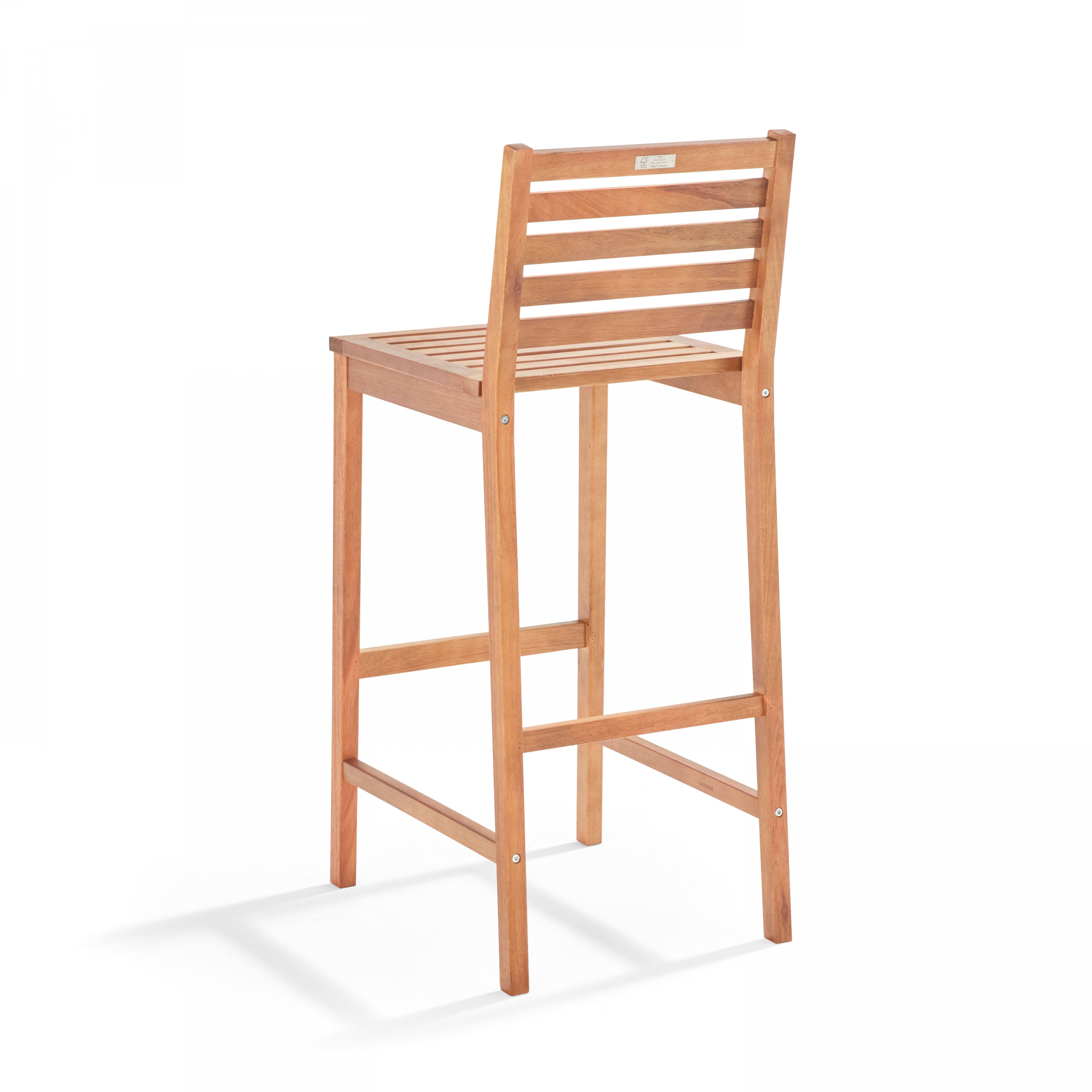 Oviala - Table de terrasse haute en bois et 4 tabourets Anglet - Oviala - Image 6