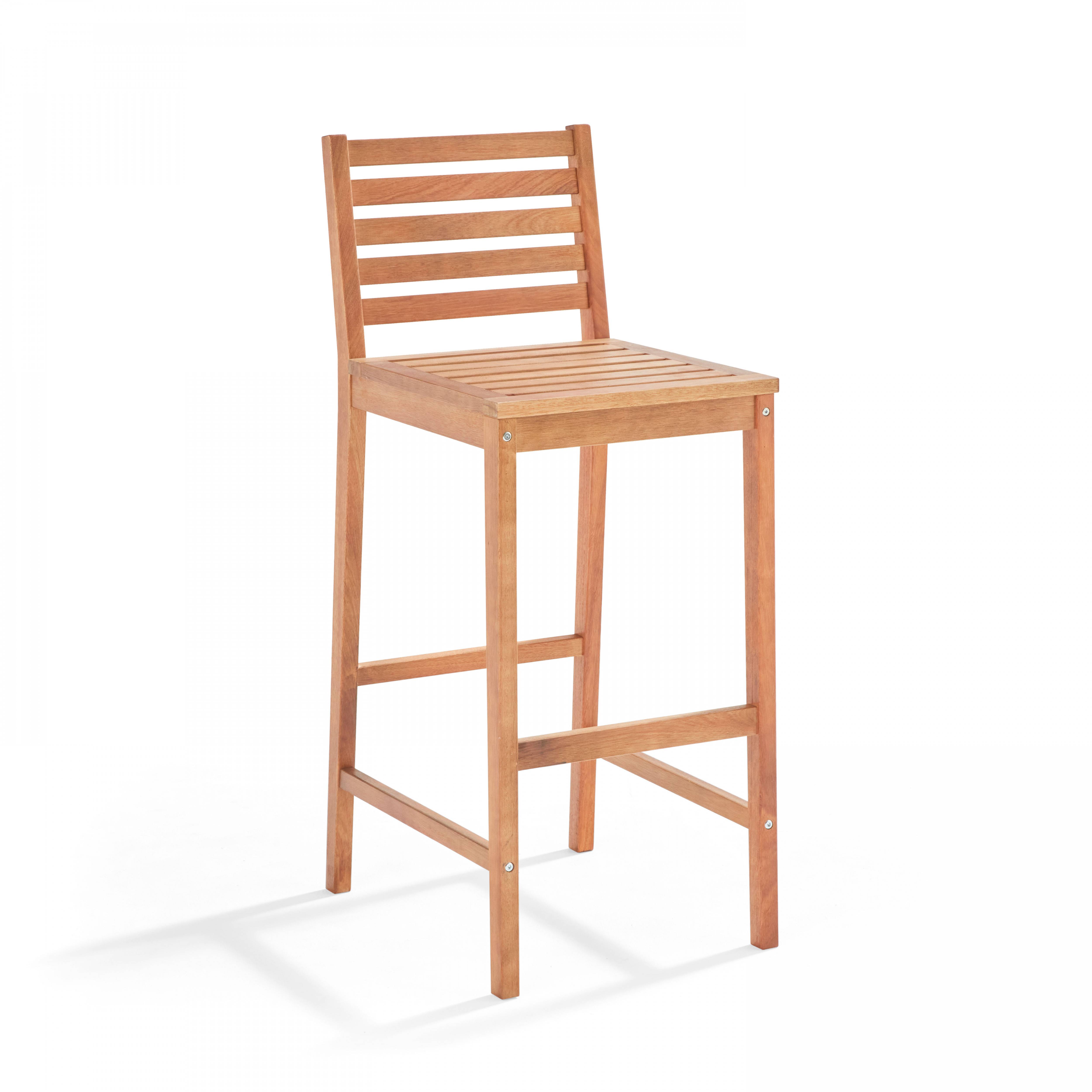 Oviala - Table de terrasse haute en bois et 4 tabourets Anglet - Oviala - Image 5