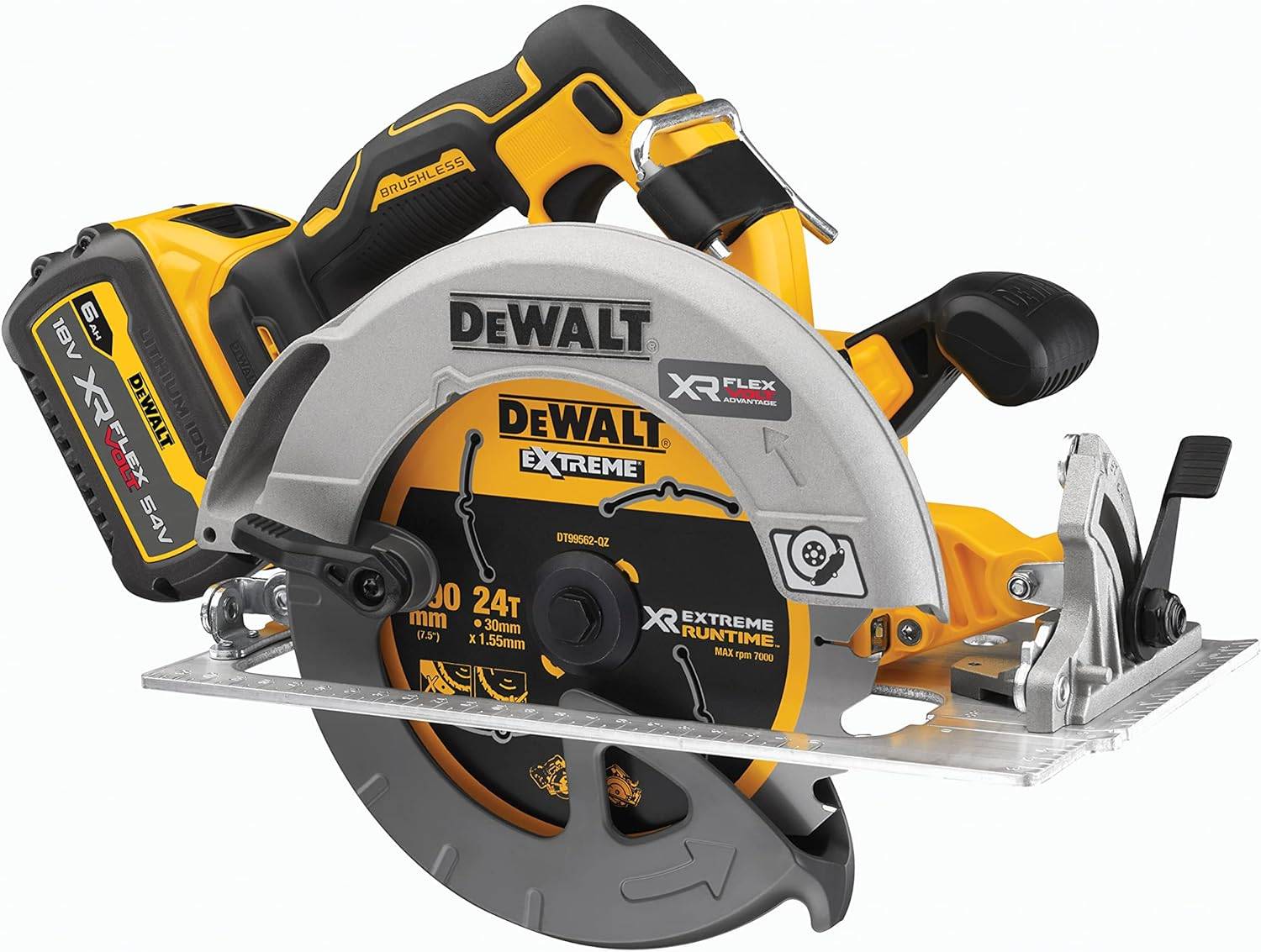 Scie circulaire 18V/54V XR FlexVolt ADVANTAGE Ø190 mm - DEWALT - sans batterie, ni chargeur - TSTAK - DCS573NT-XJ - Image 3