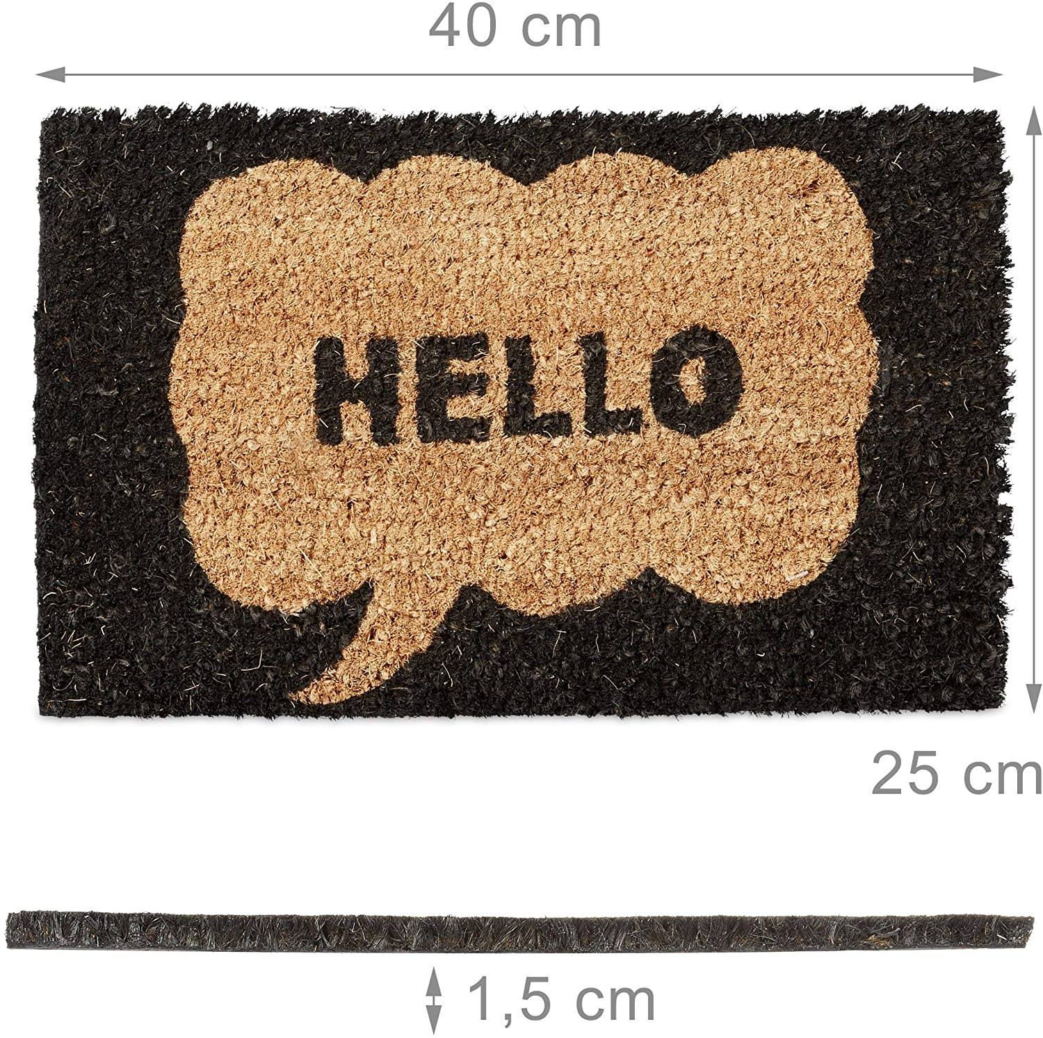 Mini paillasson tapis de sol porte d’entrée essuie-pieds enfants fibres coco - Image 2