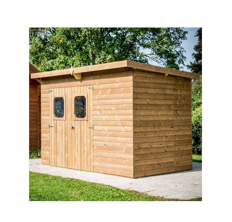 Habrita - Abri THEORA en bois massif sans plancher, toit mono pente 6,78 m² Habrita - Image 2