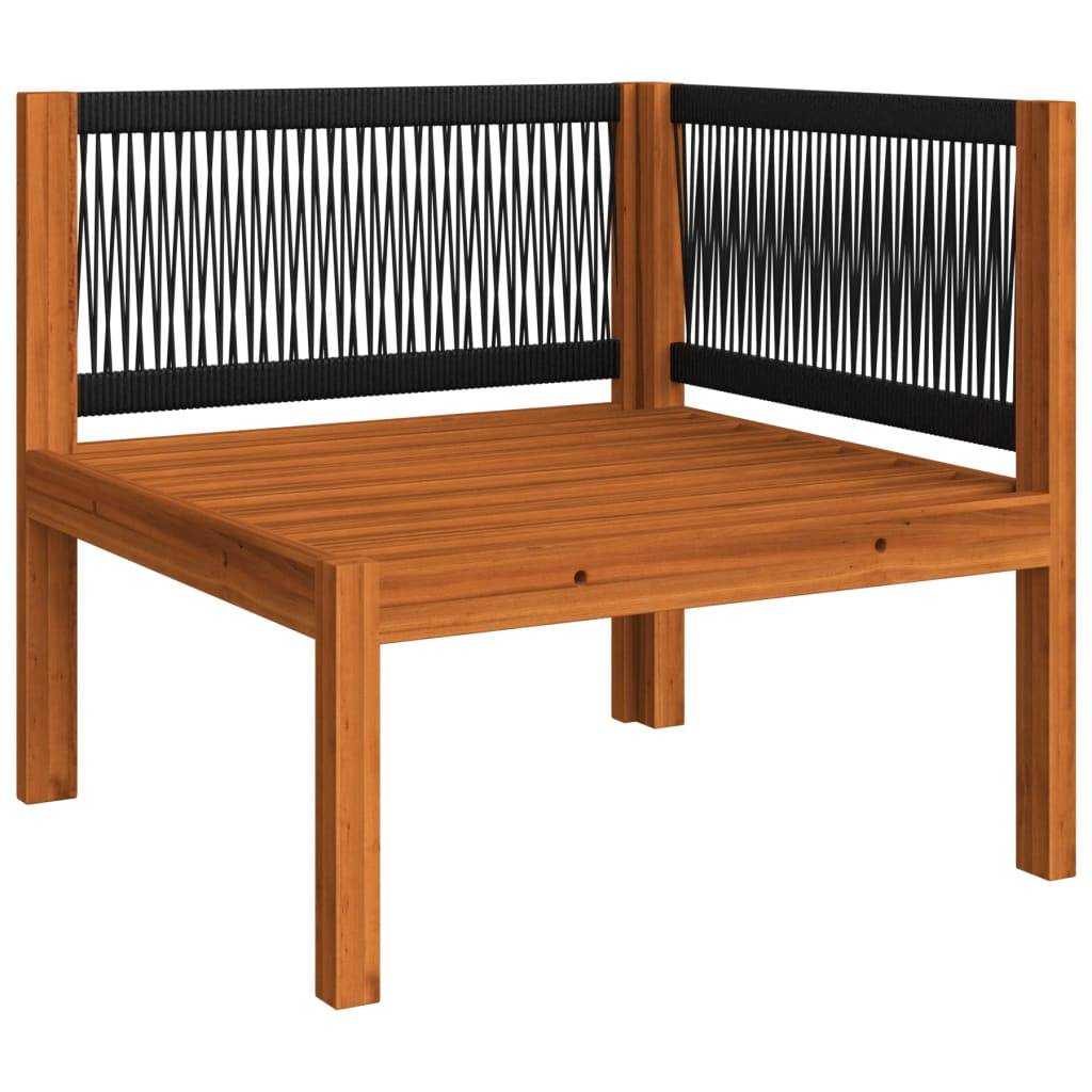 Helloshop26 - Salon de jardin meuble d'extérieur ensemble de mobilier 6 pièces avec coussins crème bois d'acacia solide - Image 8