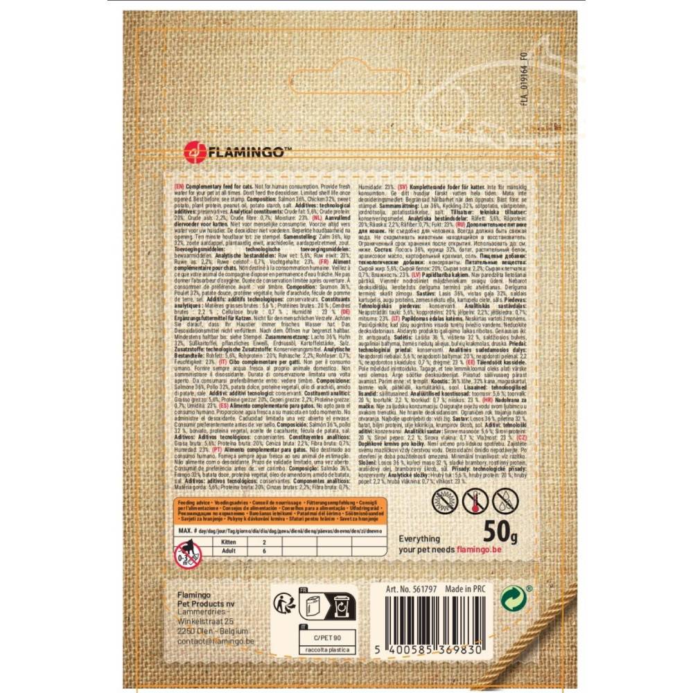 Friandises Hapki Cake avec saumon et avec poulet 50 g pour chat - Image 3