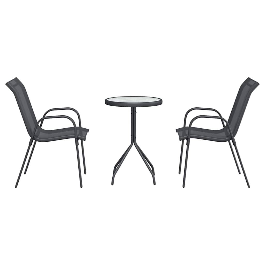 ComfortXL - Salon de jardin 2 personnes en Acier et Textilène moderne pour balcon ou jardin Gris – ComfortXL Outdoor Living - Image 7