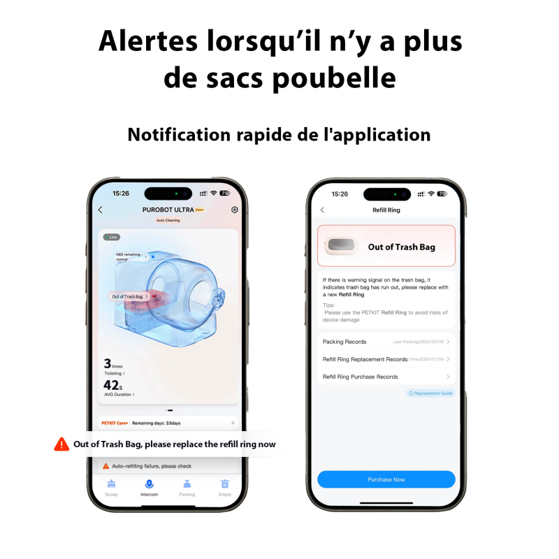 Recharges sacs poubelle pour litière automatique Lot de 3 Petkit - Image 6