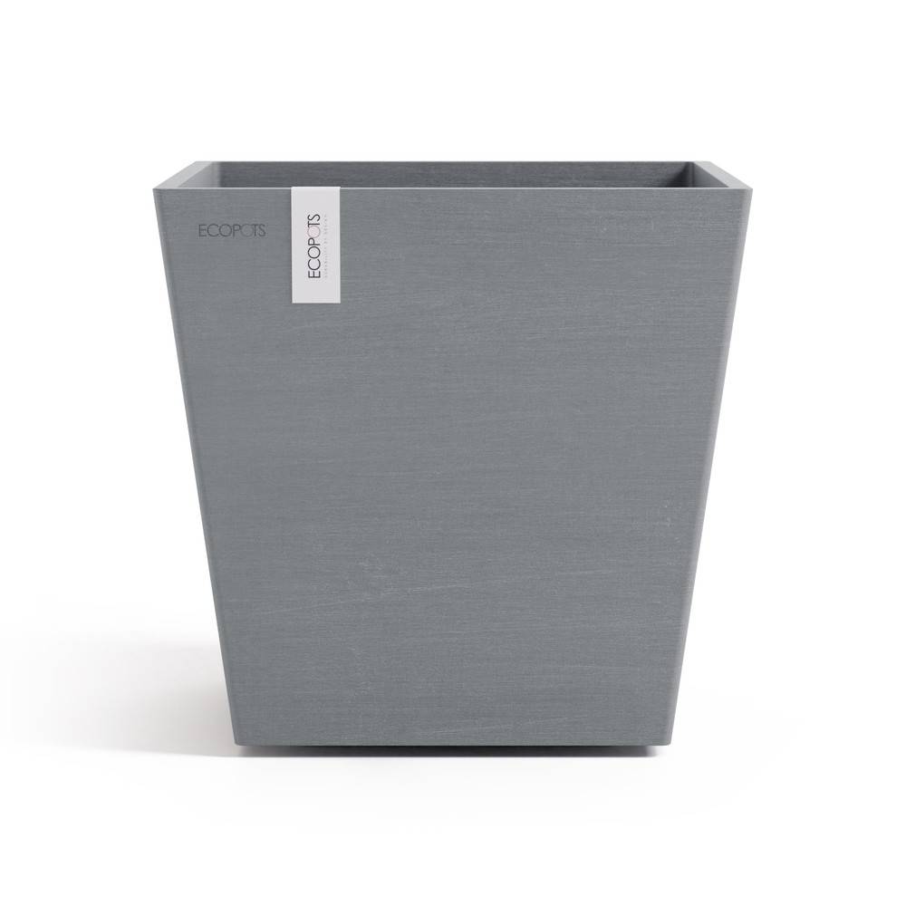 Ecopots - Pot Carré Rotterdam 25 Bleu Gris + réservoir d'eau - 25,2 x 25,2 x H. 24,5 cm - 10,7 L ECOPOTS - Image 2