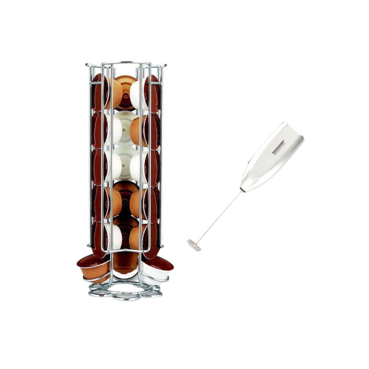 Ensemble à café avec porte capsules Dolce Gusto® et mousseur à lait Fackelmann - Image 1