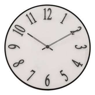 Horloge Murale Relief "Edgar" 35cm Blanc