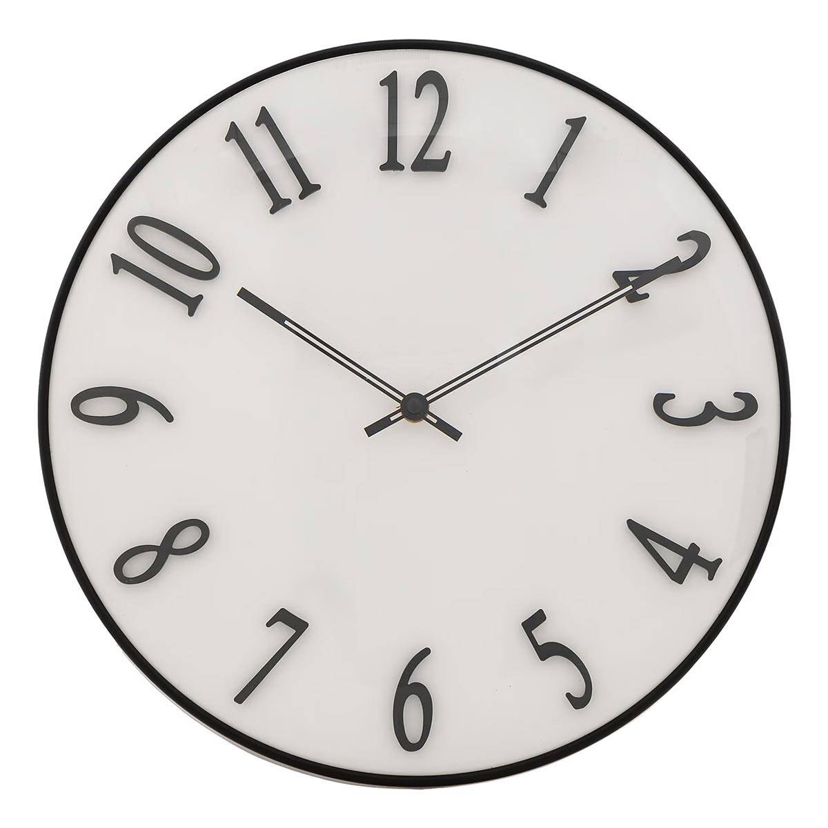 Horloge Murale Relief "Edgar" 35cm Blanc