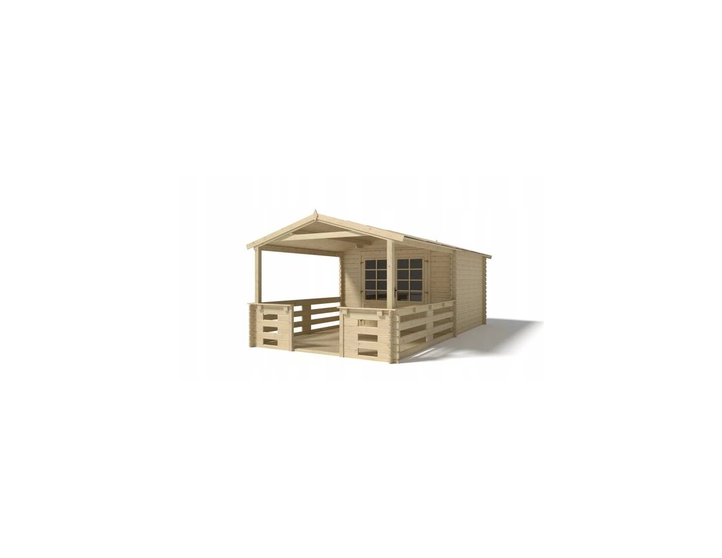 Altanka - Abri de jardin en bois - 3x3 m + terrasse avec balustrade et avant-toit en bois - 18 m2 - DOM530+DOM394+DOM395+POD04 - ALTANKA - Image 1