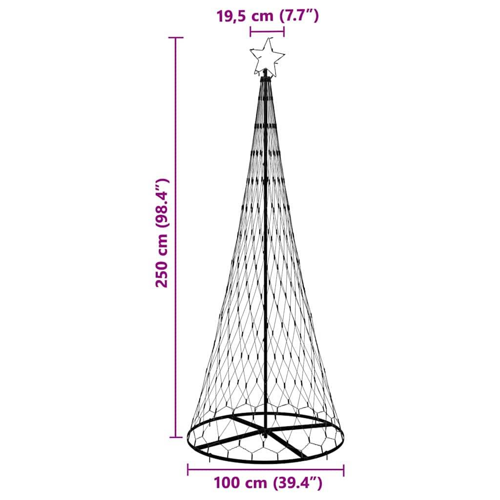 Vidaxl - Arbre de Noël LED avec 295 LED Blanc chaud 250 cm Métal vidaXL 42018783 - Image 3