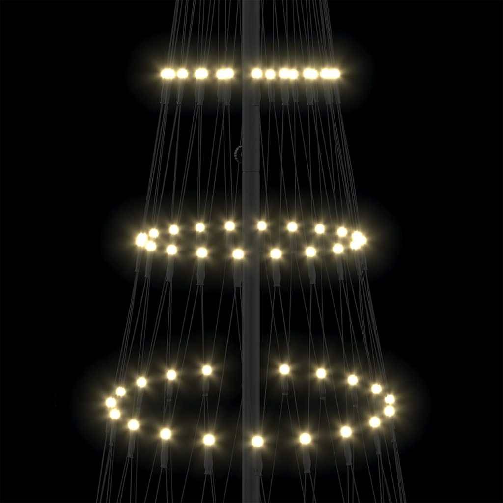 Vidaxl - Arbre de Noël LED avec 295 LED Blanc chaud 250 cm Métal vidaXL 42018783 - Image 8