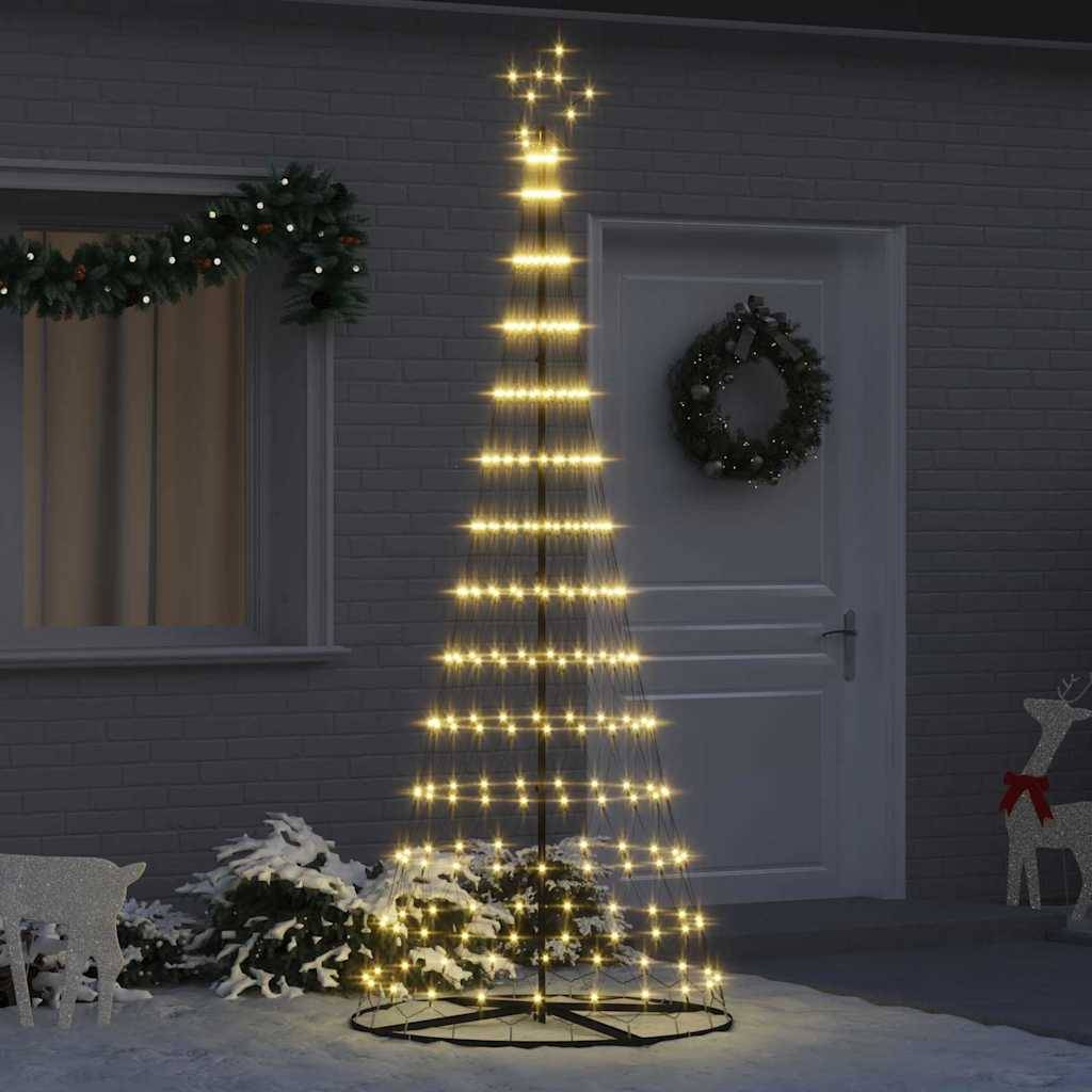 Vidaxl - Arbre de Noël LED avec 295 LED Blanc chaud 250 cm Métal vidaXL 42018783 - Image 1