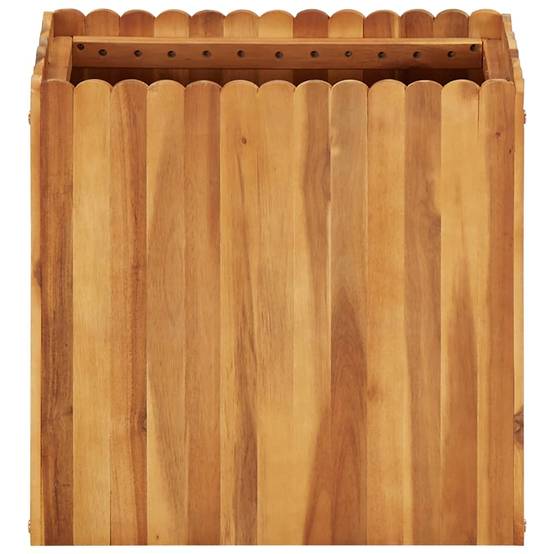 Helloshop26 - Jardinière lit surélevé plantes fleurs jardin 50 x 30 x 50 cm bois massif d'acacia - Image 2