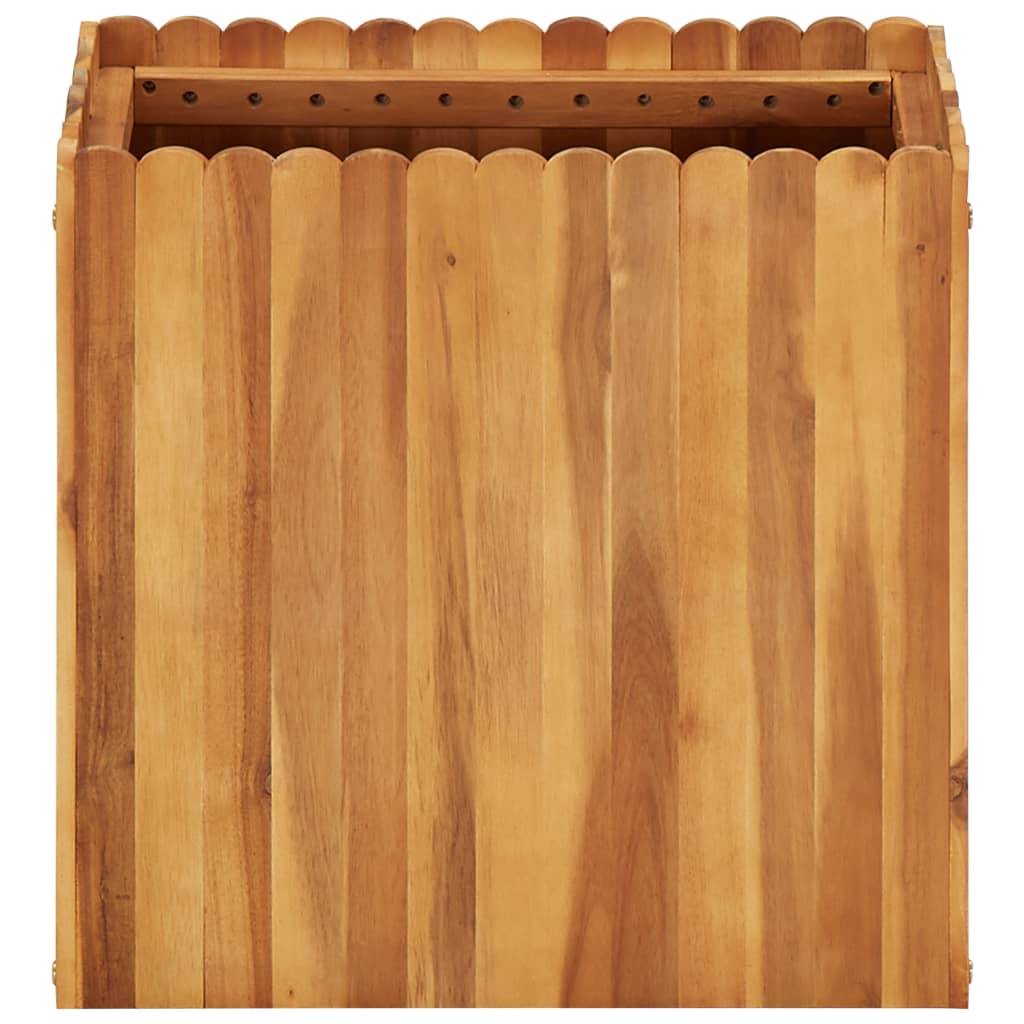 Helloshop26 - Jardinière lit surélevé plantes fleurs jardin 50 x 30 x 50 cm bois massif d'acacia - Image 2
