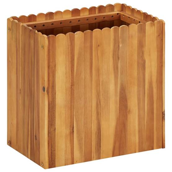 Helloshop26 - Jardinière lit surélevé plantes fleurs jardin 50 x 30 x 50 cm bois massif d'acacia - Image 1