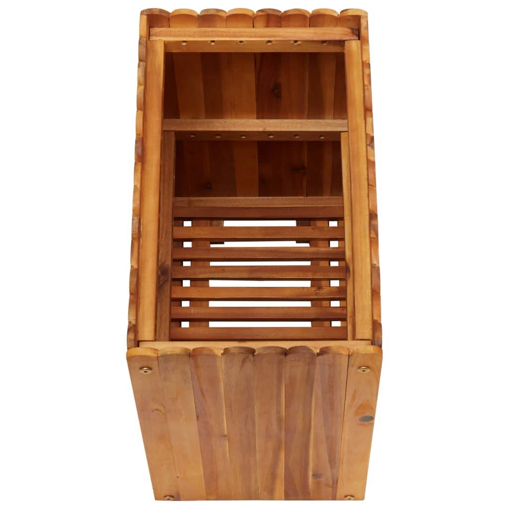 Helloshop26 - Jardinière lit surélevé plantes fleurs jardin 50 x 30 x 50 cm bois massif d'acacia - Image 4