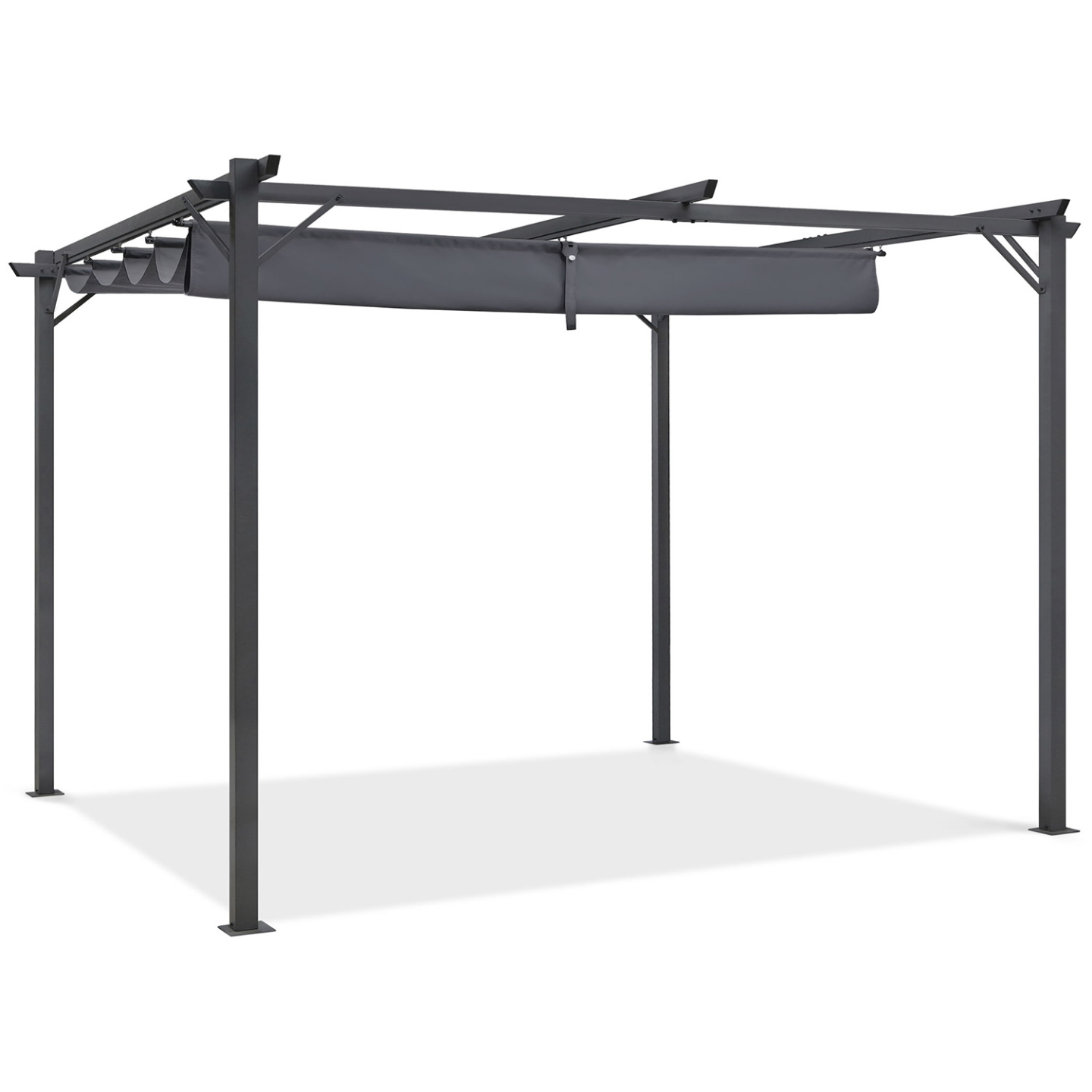 Pergola toit rétractable 4 pieds 3x4 M tonnelle gris anthracite - Image 4