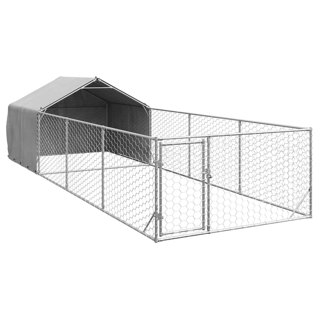 Chenil extérieur pour chien en acier galvanisé avec abri 7x2x1,5 m – ComfortXL Pet Living - Image 2
