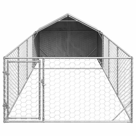 Chenil extérieur pour chien en acier galvanisé avec abri 7x2x1,5 m – ComfortXL Pet Living - Image 3