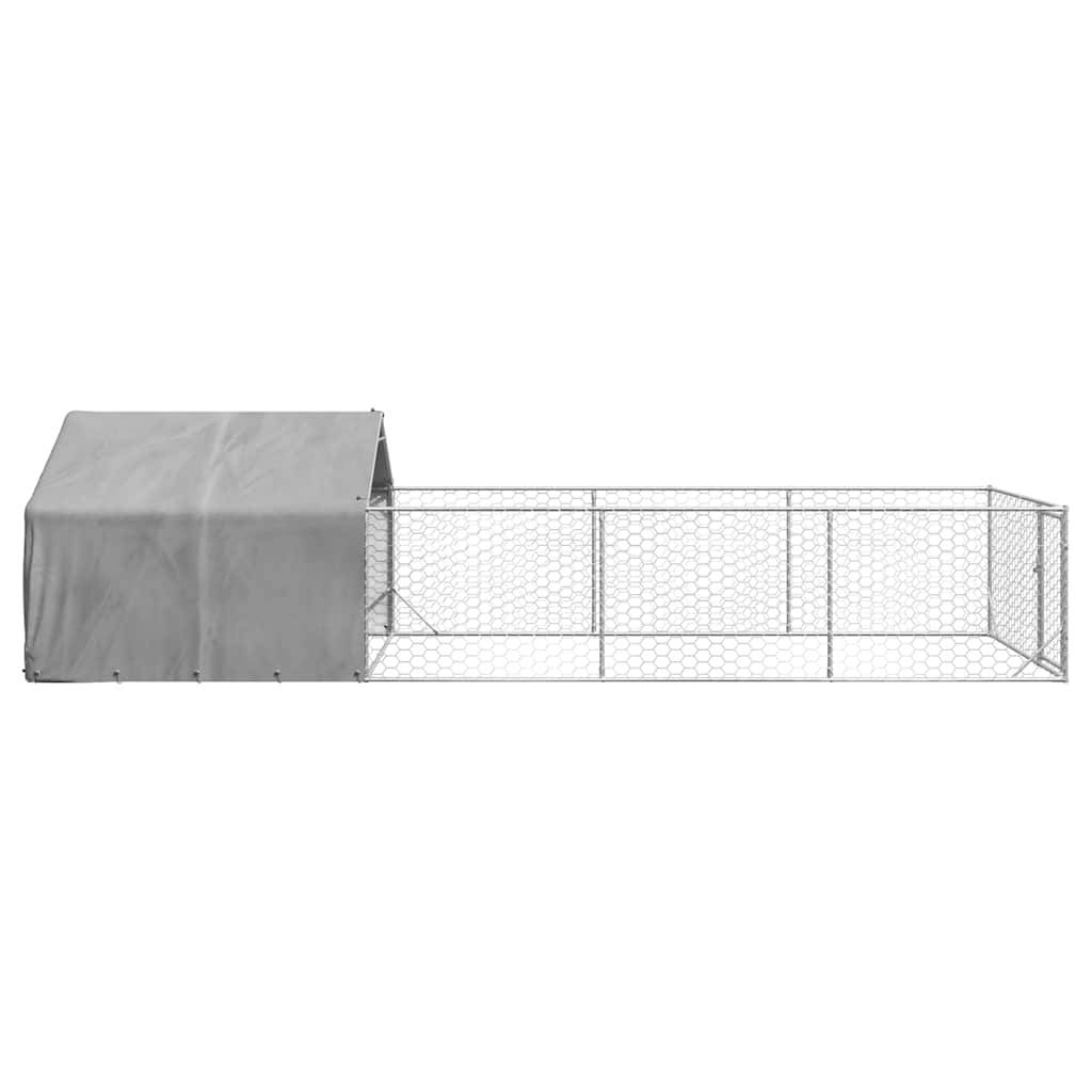Chenil extérieur pour chien en acier galvanisé avec abri 7x2x1,5 m – ComfortXL Pet Living - Image 4